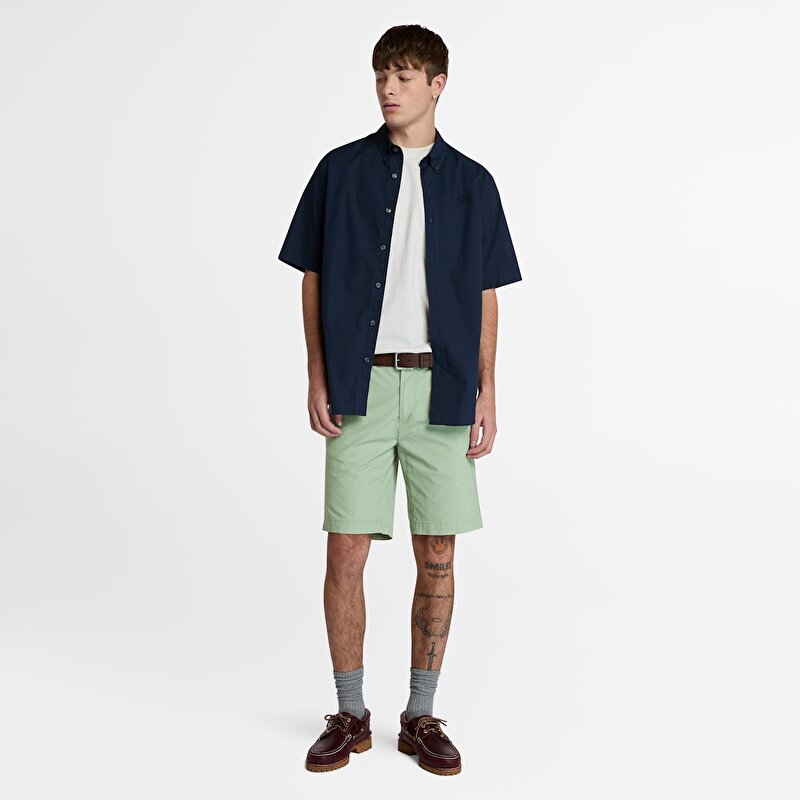 Erkek Yeşil Claremont Poplin Chino Şort