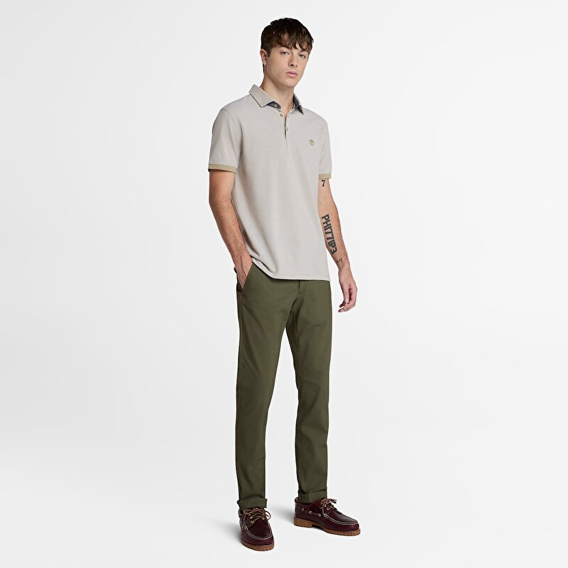 Erkek Bej Baboosic Brook Oxford Kısa Kollu Polo