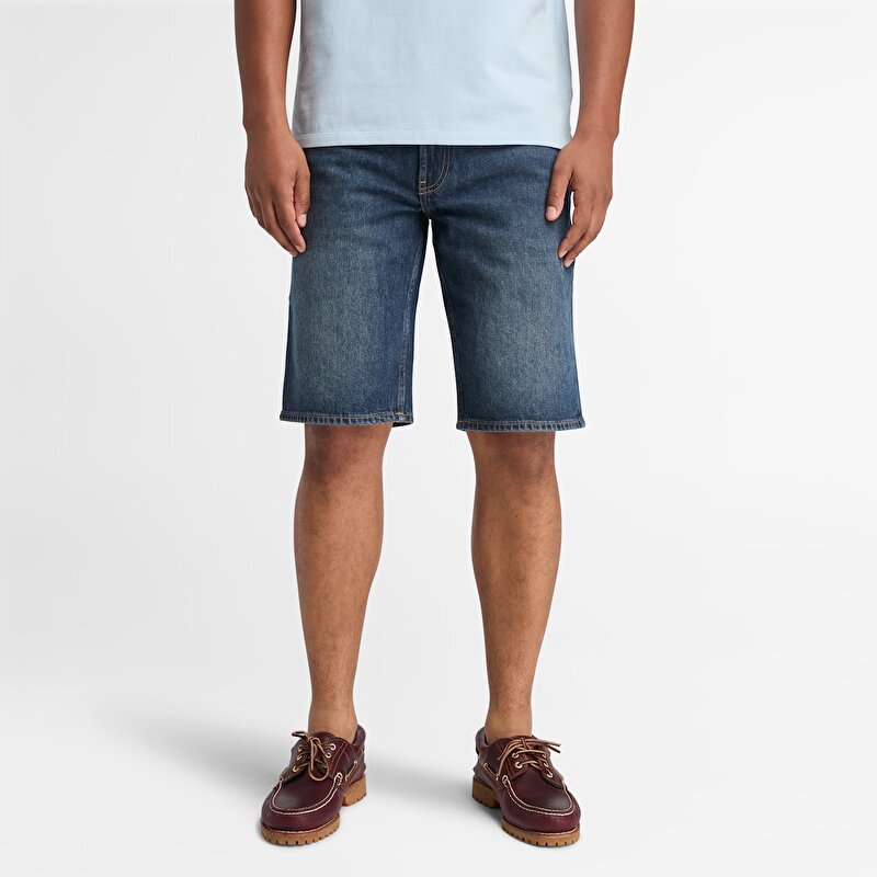 Erkek Mavi Denim Şort