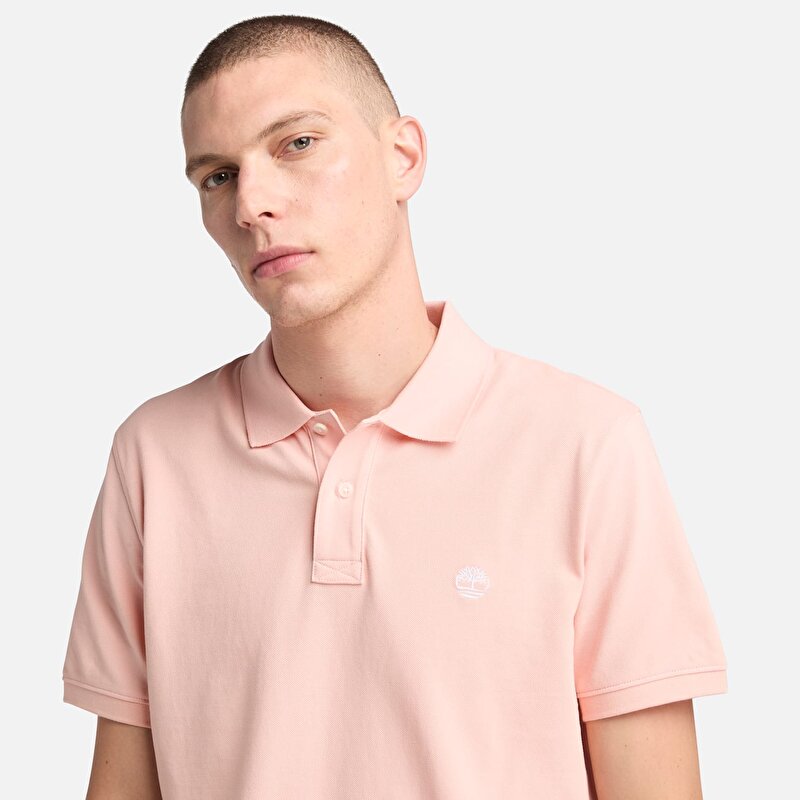 Erkek Açık Pembe Millers River Pique Polo Yaka Tişört