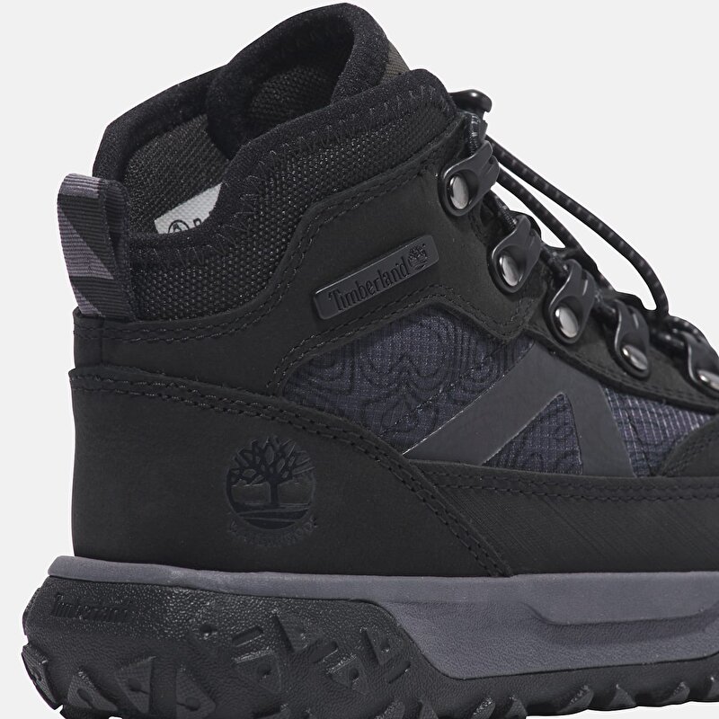 Çocuk Siyah GreenStride™ Motion 6 Esnek Bağcıklı Yürüyüş Botu
