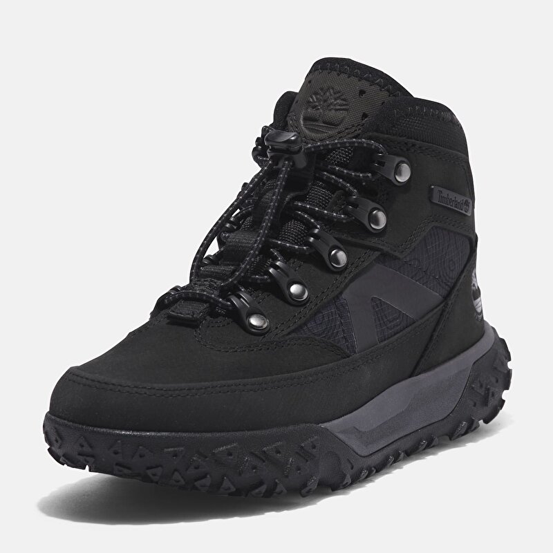 Çocuk Siyah GreenStride™ Motion 6 Bağcıklı Yürüyüş Botu