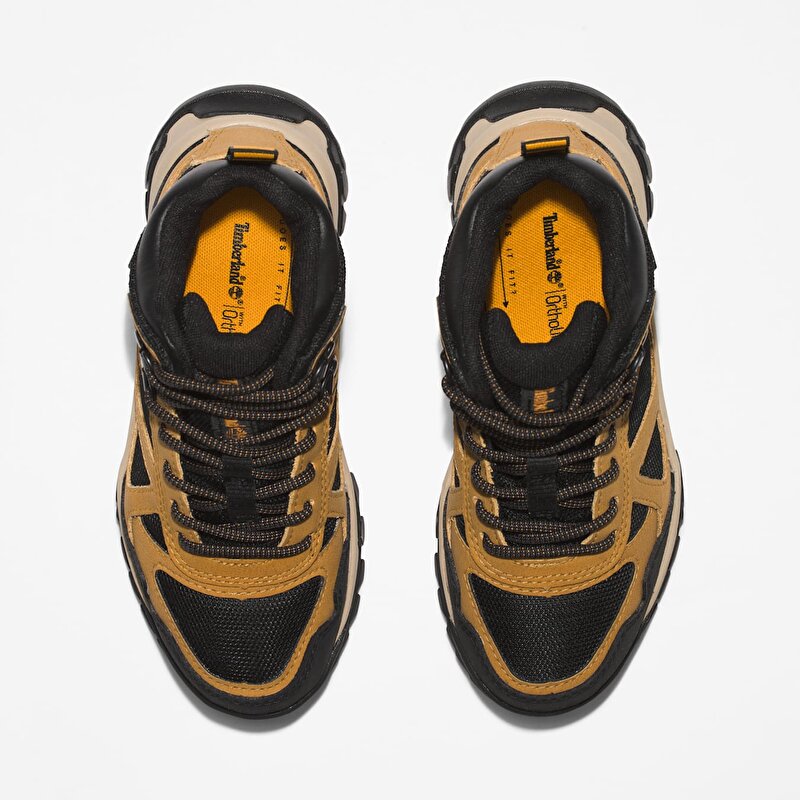 Çocuk Sarı Lincoln Peak Yarım Boğazlı Su Geçirmez Yürüyüş Botu