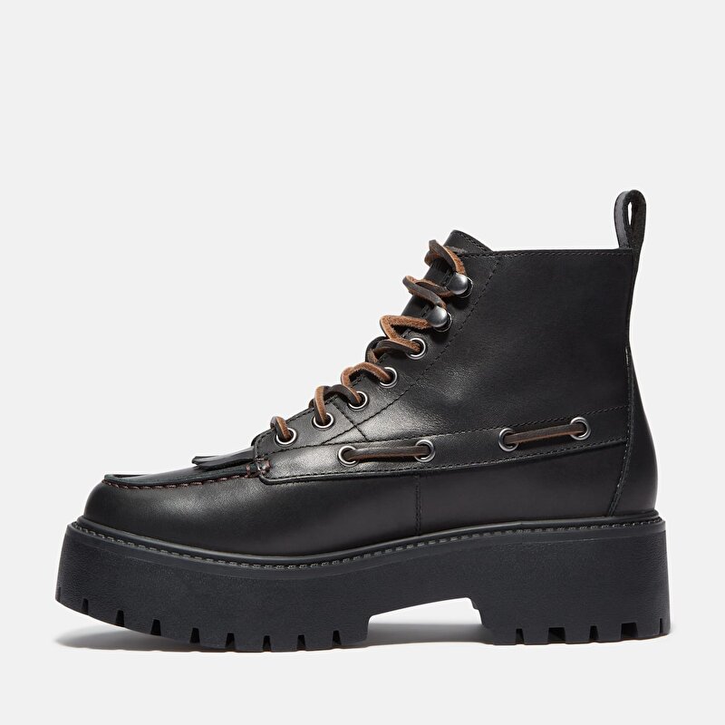 Kadın Siyah Stone Street Platform Püsküllü Bot