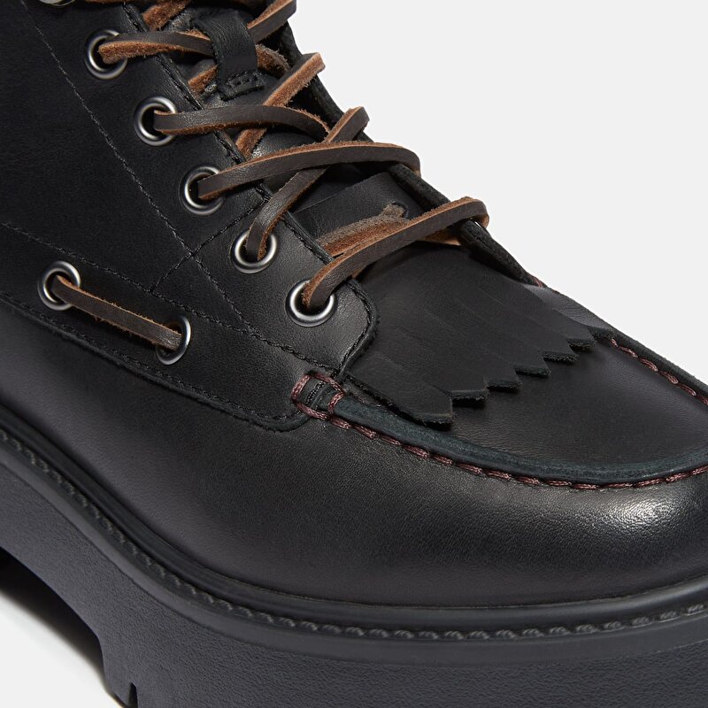 Kadın Siyah Stone Street Platform Püsküllü Bot