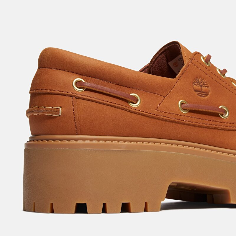 Kadın Kahverengi Stone Street Platform Tekne Ayakkabısı