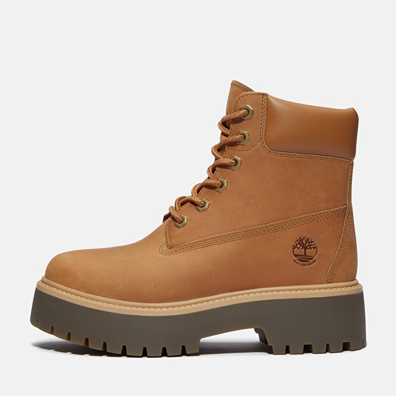 Kadın Sarı Stone Street 6 İnç Su Geçirmez Platform Bot