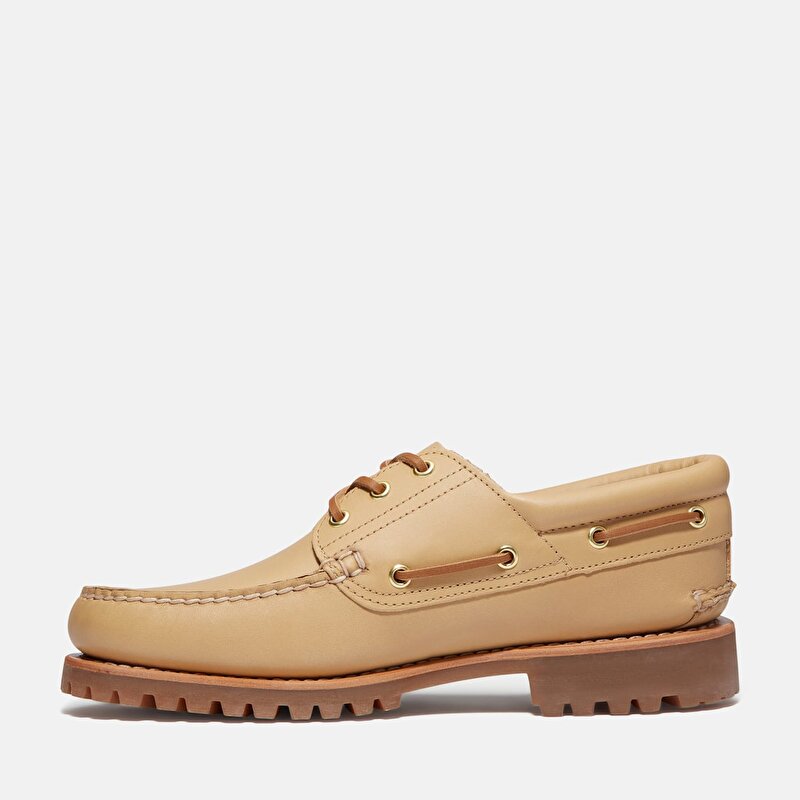 Erkek Bej Timberland® Authentic 3-Eye Lug El Yapımı Tekne Ayakkabısı