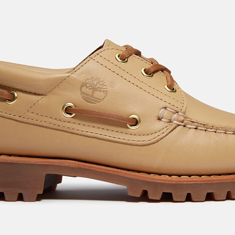 Erkek Bej Timberland® Authentic 3-Eye Lug El Yapımı Tekne Ayakkabısı