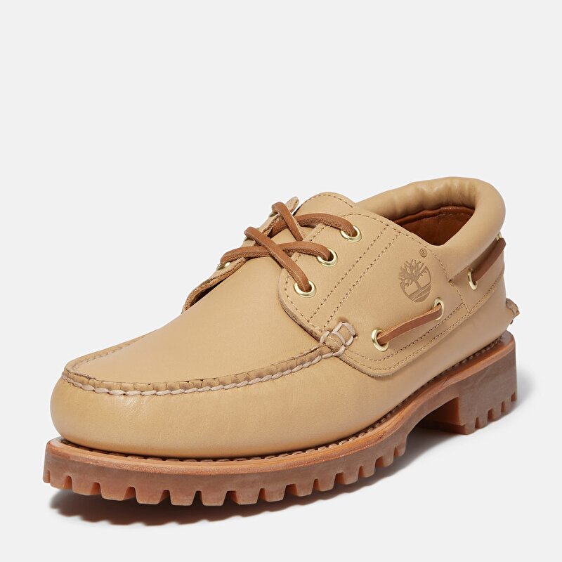 Erkek Bej Timberland® Authentic 3-Eye Lug El Yapımı Tekne Ayakkabısı