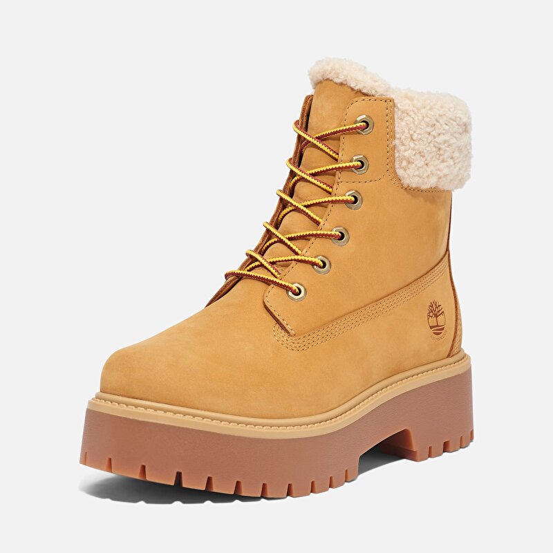 Kadın Sarı Stone Street Sıcak Tutan Astarlı Su Geçirmez Platform Bot