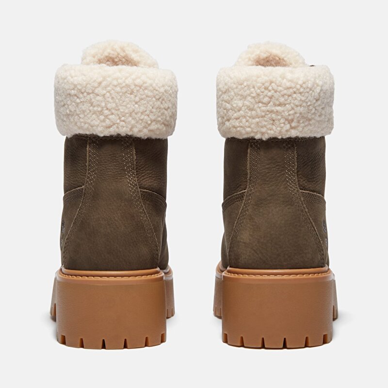 Kadın Koyu Kahverengi Stone Street Sıcak Tutan Astarlı Su Geçirmez Platform Bot