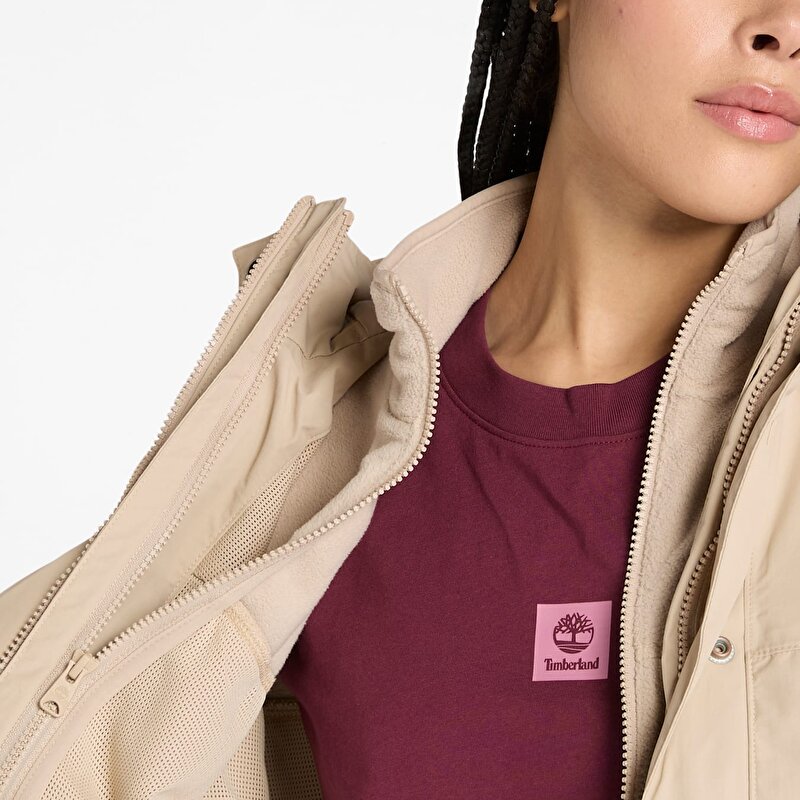 Kadın Bej Winnick Su Geçirmez 3'ü 1 Arada Mont