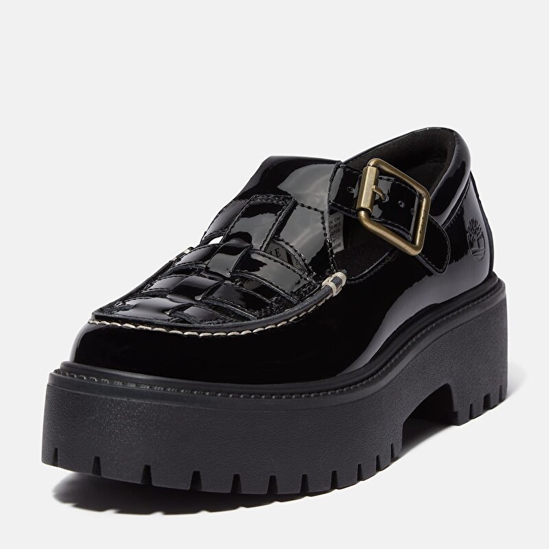 Kadın Siyah Stone Street Tokalı Platform Ayakkabı