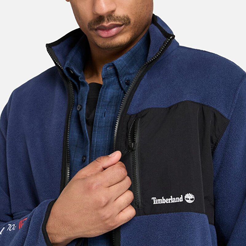 Erkek Koyu Mavi Sherburne Polartec® Polar Ceket