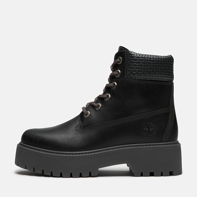 Kadın Siyah Stone Street 6 İnç Su Geçirmez Platform Bot