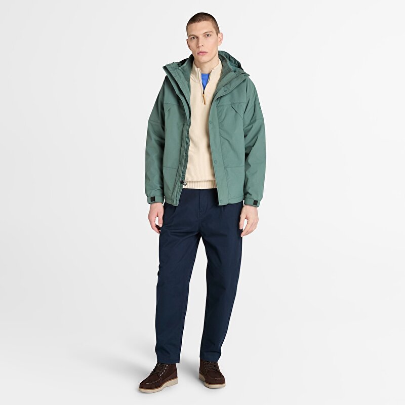 Erkek Yeşil Winnick Su Geçirmez 3'ü 1 Arada Mont