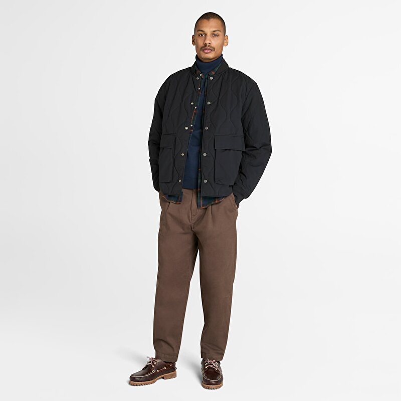 Erkek Siyah Kapitone Ceket