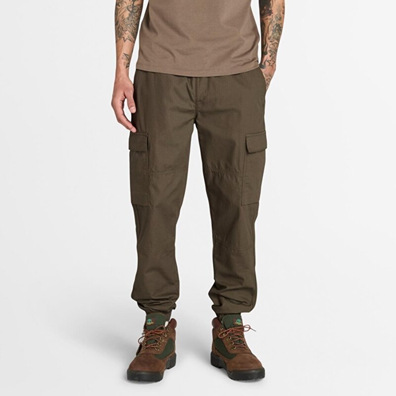 Erkek Yeşil Brookline Ripstop Utility Cargo Jogger Pantolon