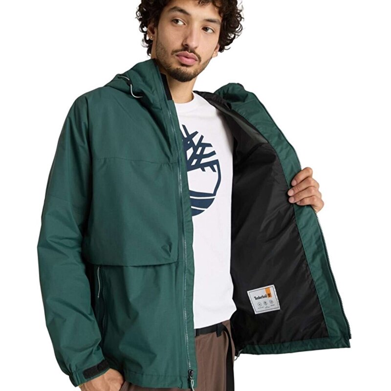 Erkek Koyu Yeşil Jenness Mobi Flex Tech 2L Su Geçirmez Mont