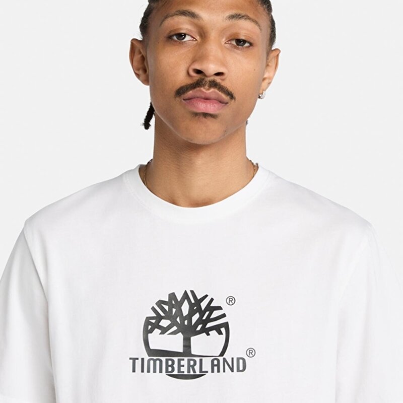 Erkek Beyaz Field Boot Kısa Kollu Tişört