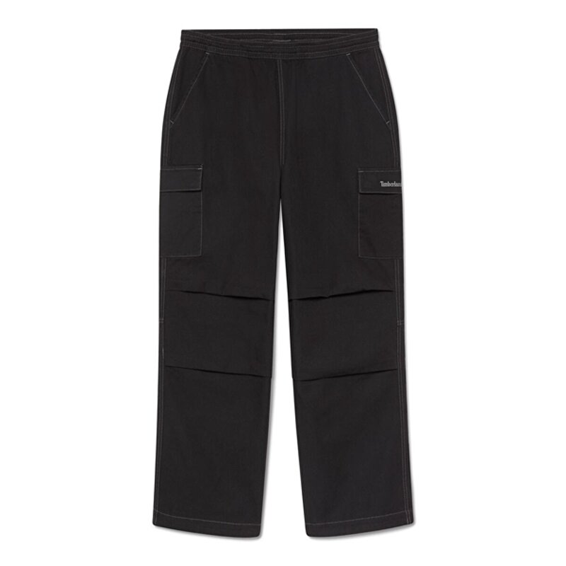 Erkek Siyah Kanvas Kargo Pantolon