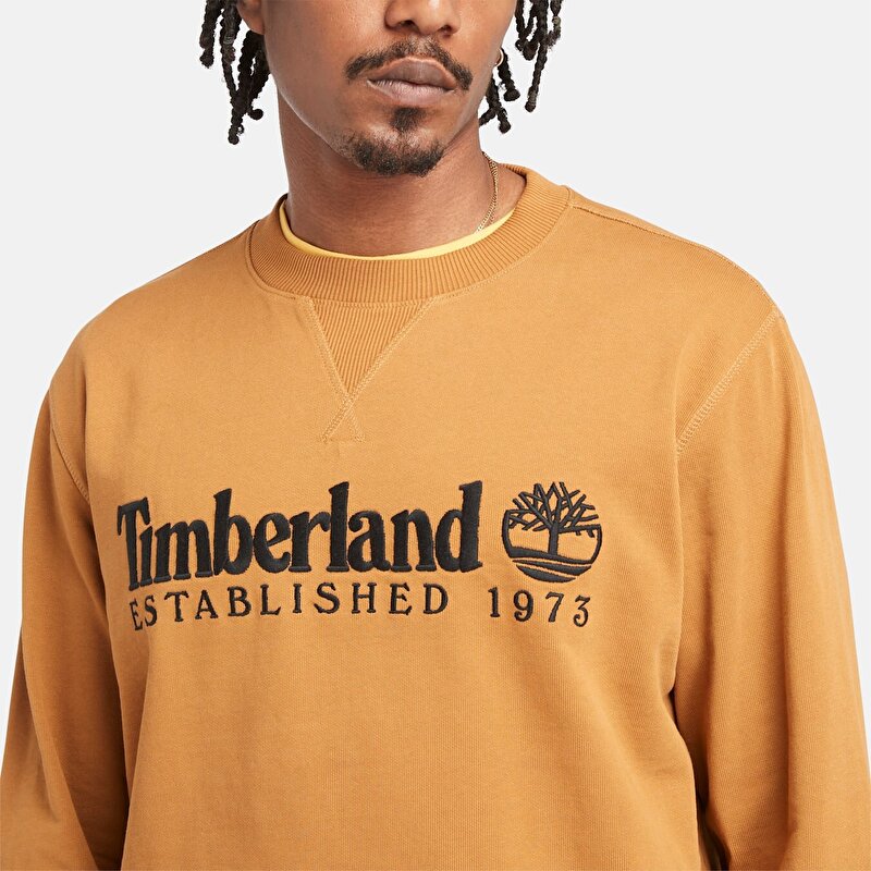 Outdoor Heritage Koyu Sarı Bisiklet Yaka Erkek Sweatshirt