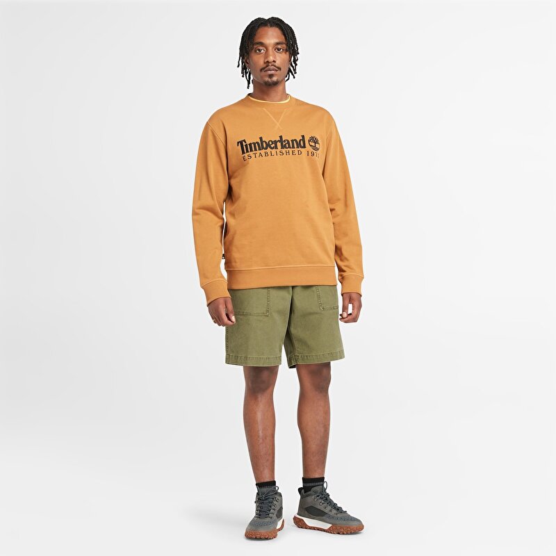 Outdoor Heritage Koyu Sarı Bisiklet Yaka Erkek Sweatshirt