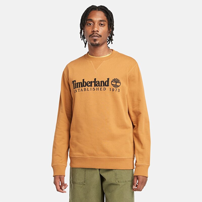 Outdoor Heritage Koyu Sarı Bisiklet Yaka Erkek Sweatshirt