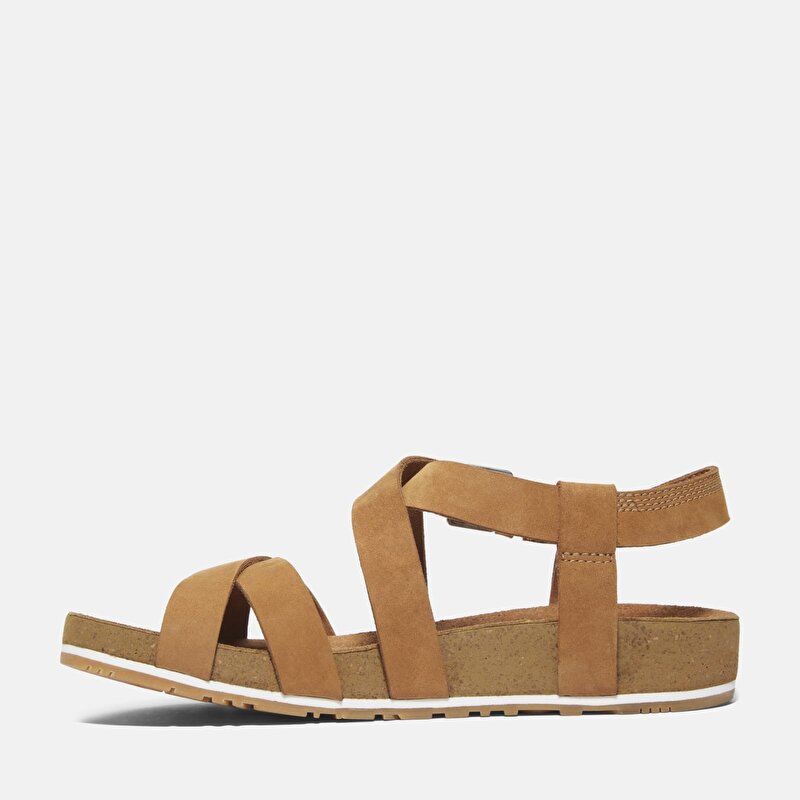 Kadın Malibu Waves Bilekten Bağlamalı Kahverengi Sandalet