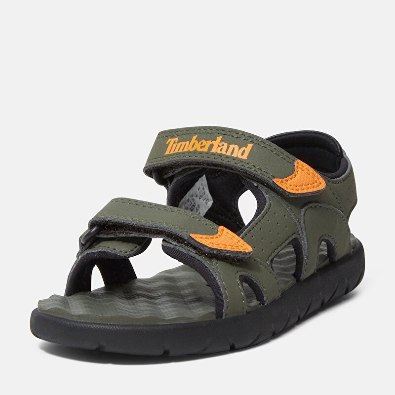 Çocuk Perkins Row Çift Askılı Yeşil Sandalet