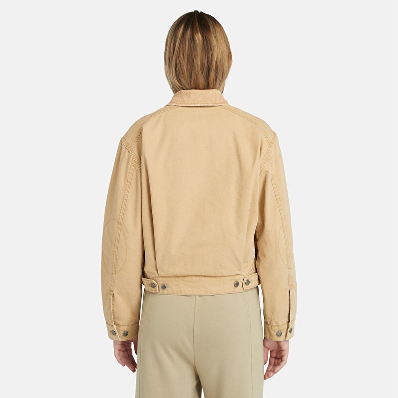 Kadın Washed Canvas Bej Mont