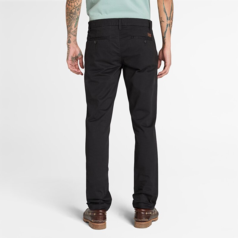 Erkek Siyah Claremont Fitilli Chino Dar Pantolon