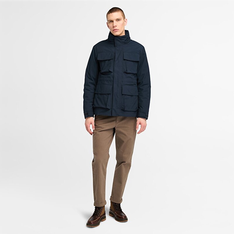 Erkek Koyu Mavi Abington Su Geçirmez 3'ü 1 Arada Mont