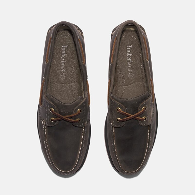 Erkek Klasik Deri Gri Tekne Ayakkabısı