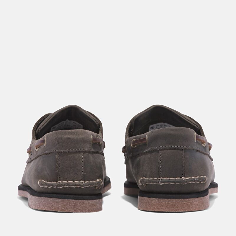 Erkek Klasik Deri Gri Tekne Ayakkabısı