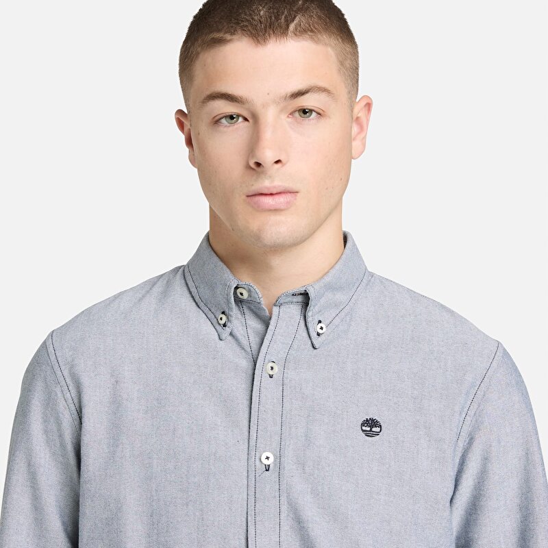 Erkek Lacivert Oxford Gömlek