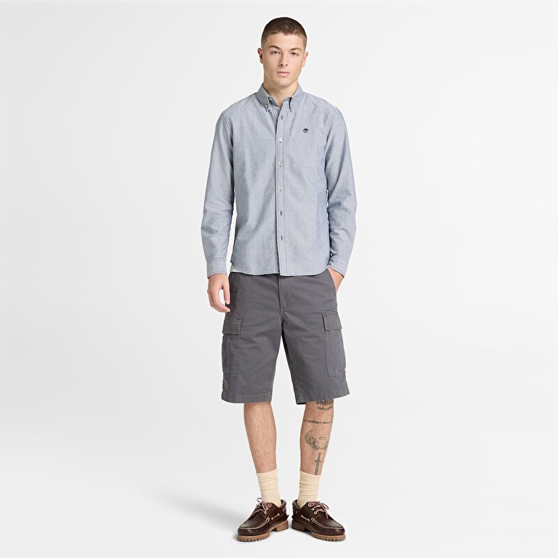 Erkek Lacivert Oxford Gömlek