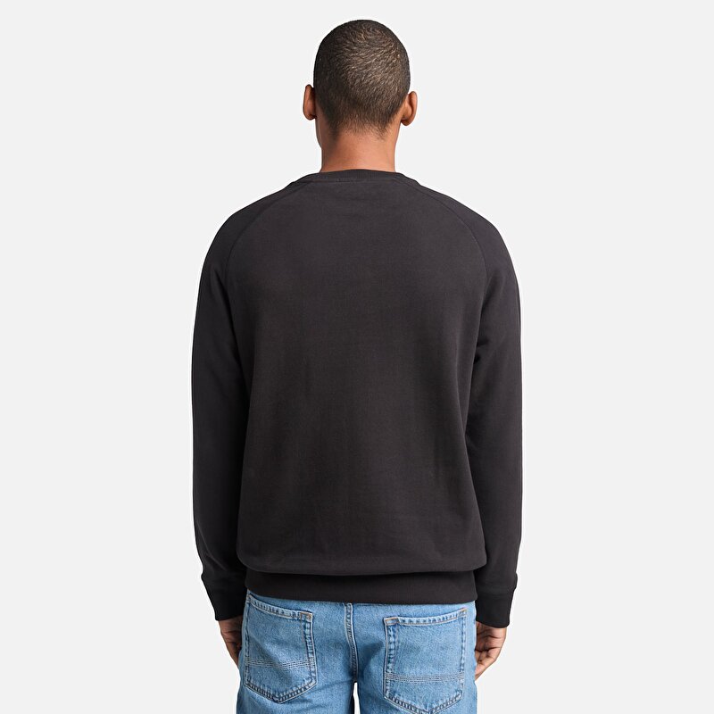Erkek Siyah Exeter River Loopback Bisiklet Yaka Sweatshirt