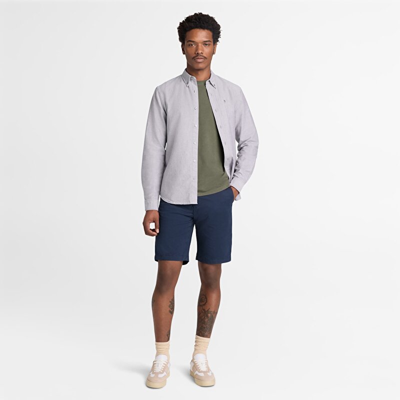 Erkek Yeşil Dunstan River Garment Dye Kısa Kollu Tişört