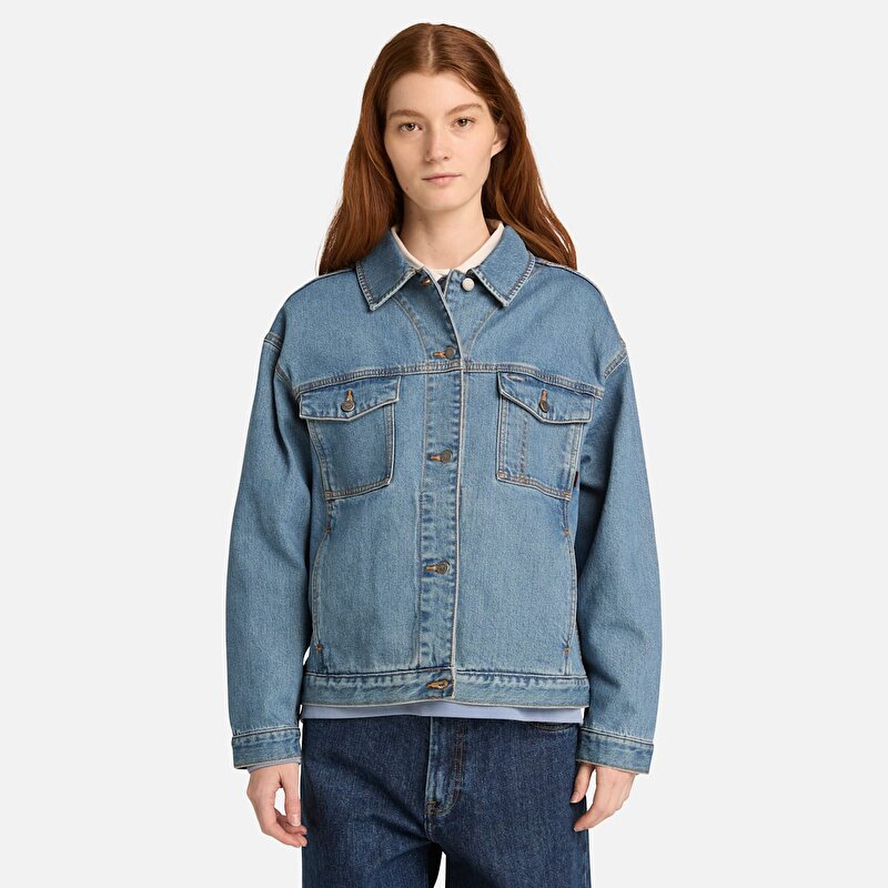 Kadın Mavi Archive Denim Ceket