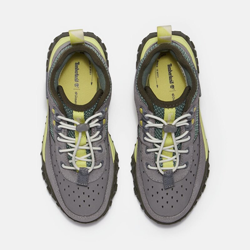 Küçük Çocuklar Gri GreenStride™ Motion 6 Yarım Boğazlı ve Bağcıklı Spor Ayakkabı