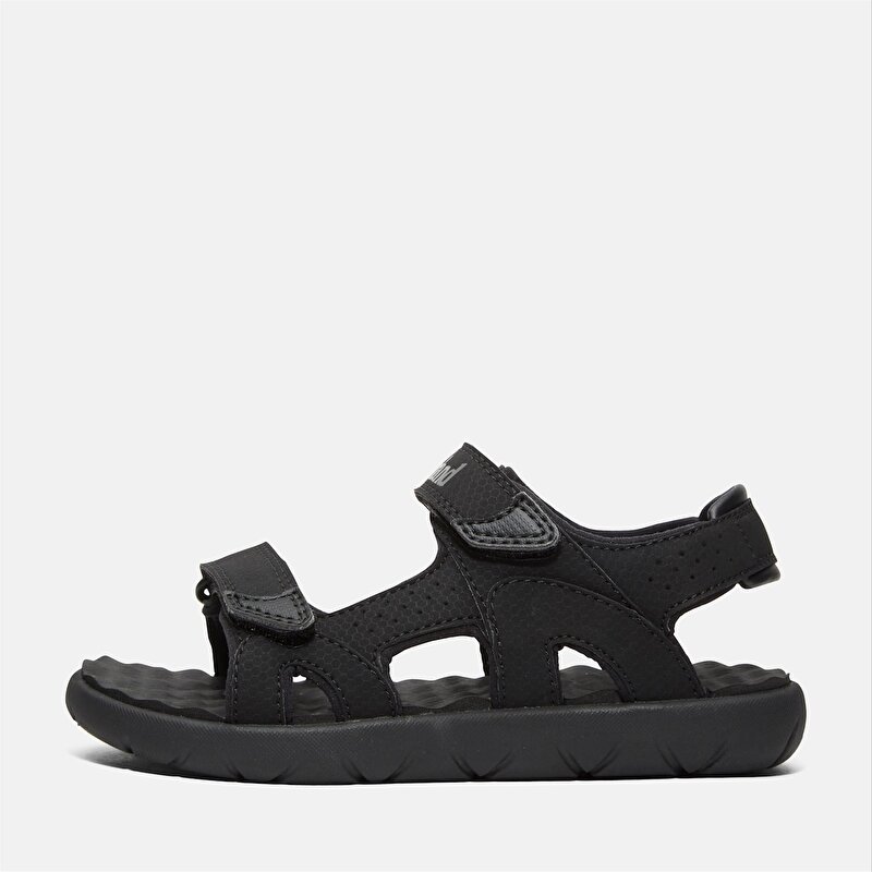 Genç Siyah Perkins Row Arkadan Bantlı Sandalet