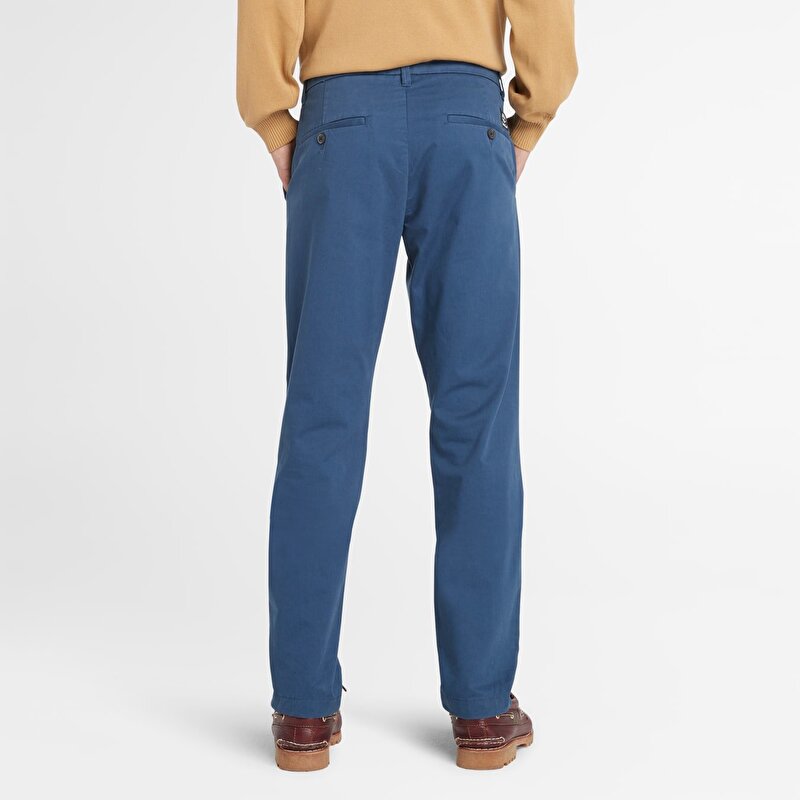 Erkek Mavi Claremont Fitilli Chino Pantolon