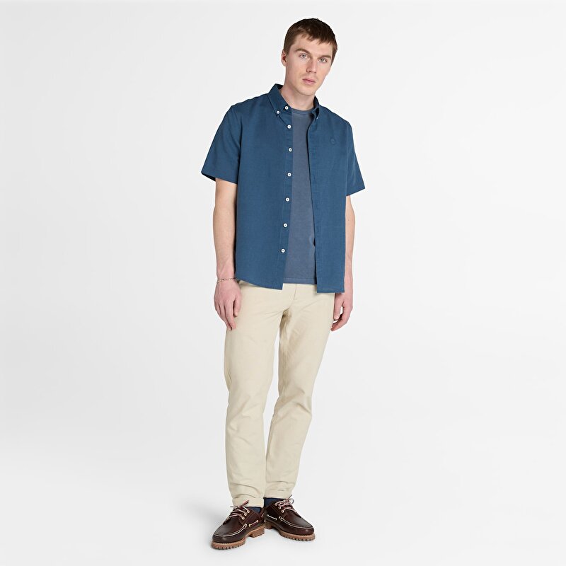 Erkek Bej Pamuklu Keten Jogger