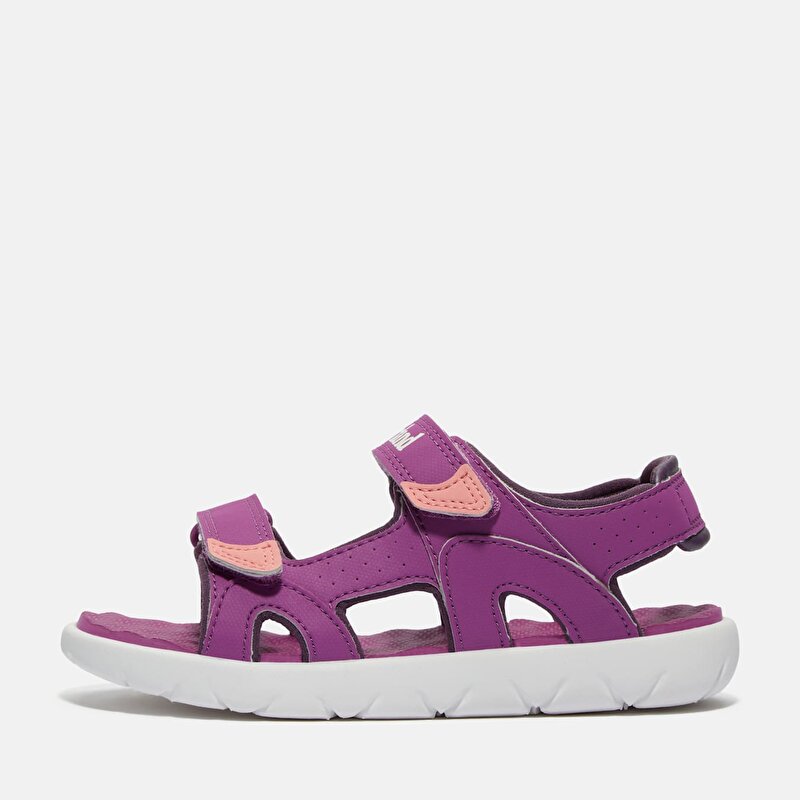 Çocuk Mor Perkins Row Arkadan Bantlı Sandalet