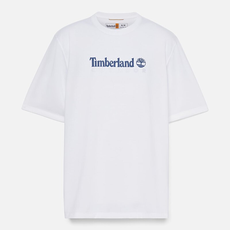 Erkek Beyaz UV Korumalı Logo Tişört