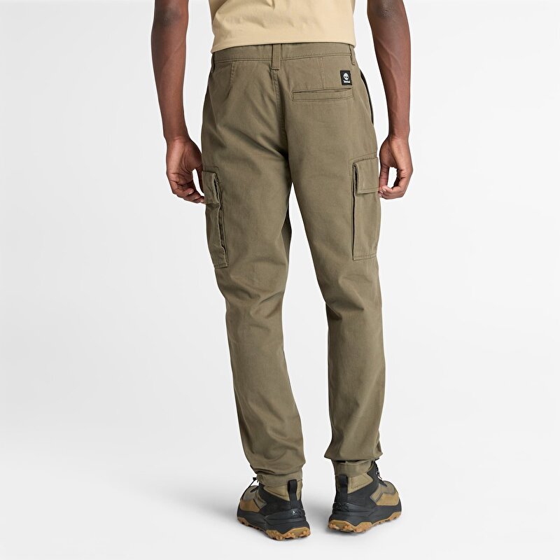 Erkek Yeşil Brookline Fitilli Kargo Pantolon
