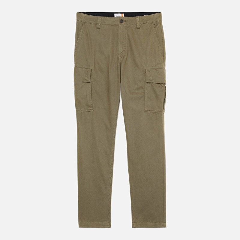 Erkek Yeşil Brookline Fitilli Kargo Pantolon
