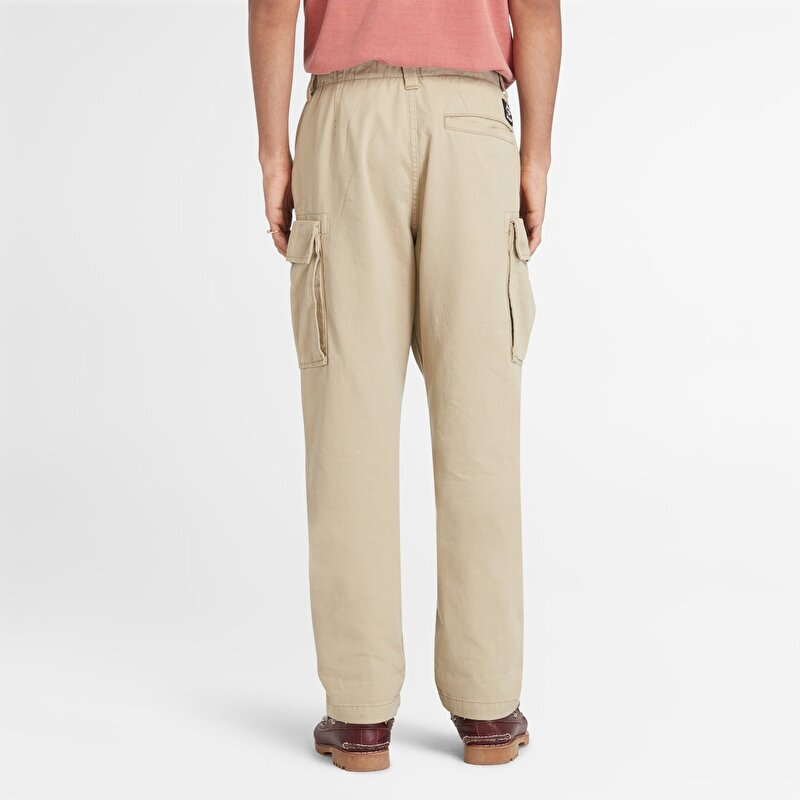 Erkek Bej Brookline Fitilli Kargo Pantolon